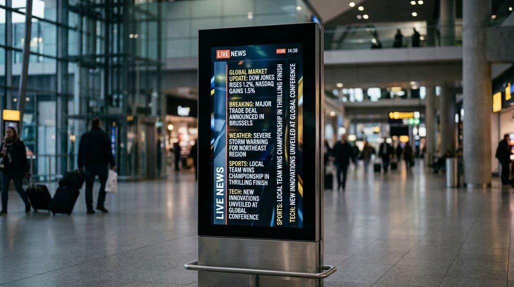 live headlines on digital signage