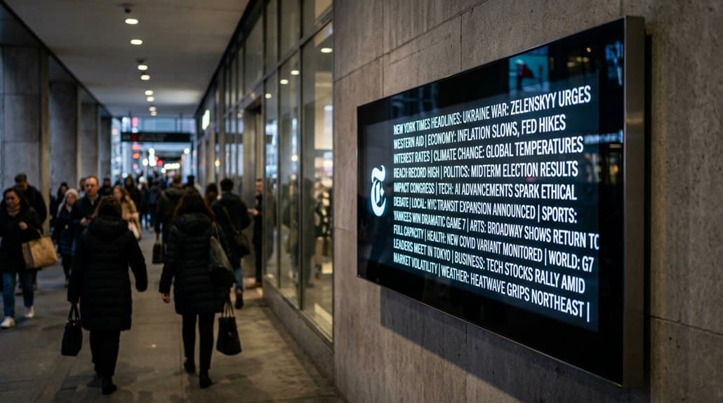 live news headlines display