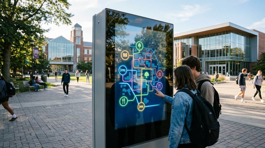 How Education & Campuses Use Digital Signage for Campus Wayfinding 2 real time campus navigation solutions