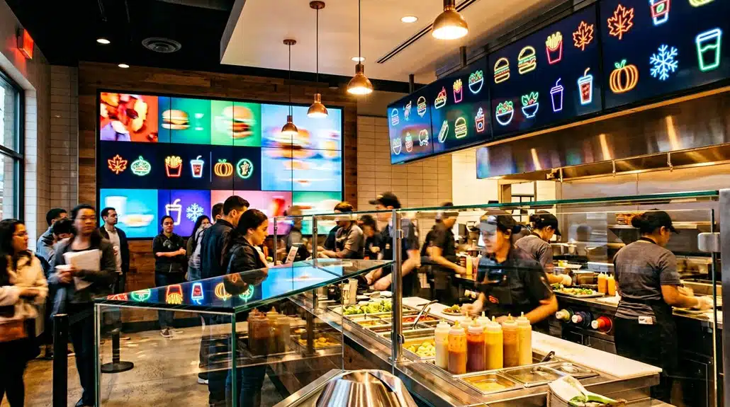 real time seasonal menu updates