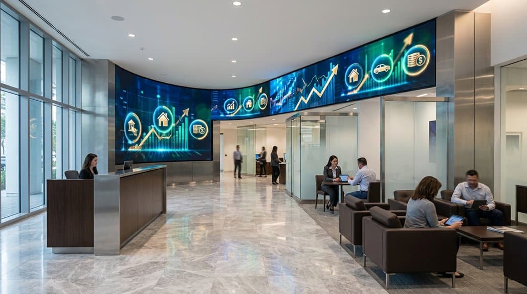 How Banks & Financial Services Use Digital Signage for Loan Product Promotions 2 strategic digital signage deployment