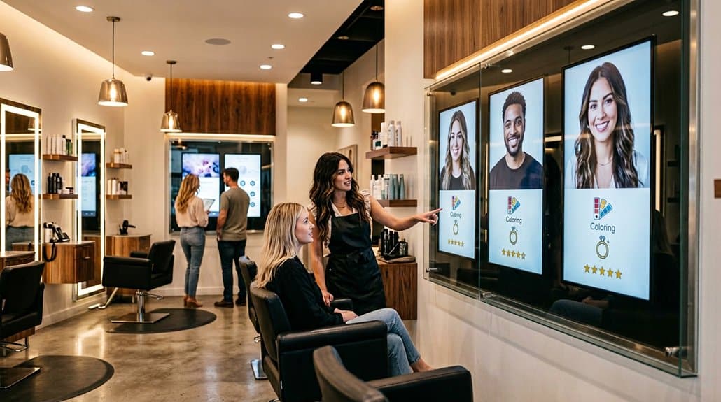 How Salons & Spas Use Digital Signage for Stylist Profile Displays 1 transforming salon client engagement