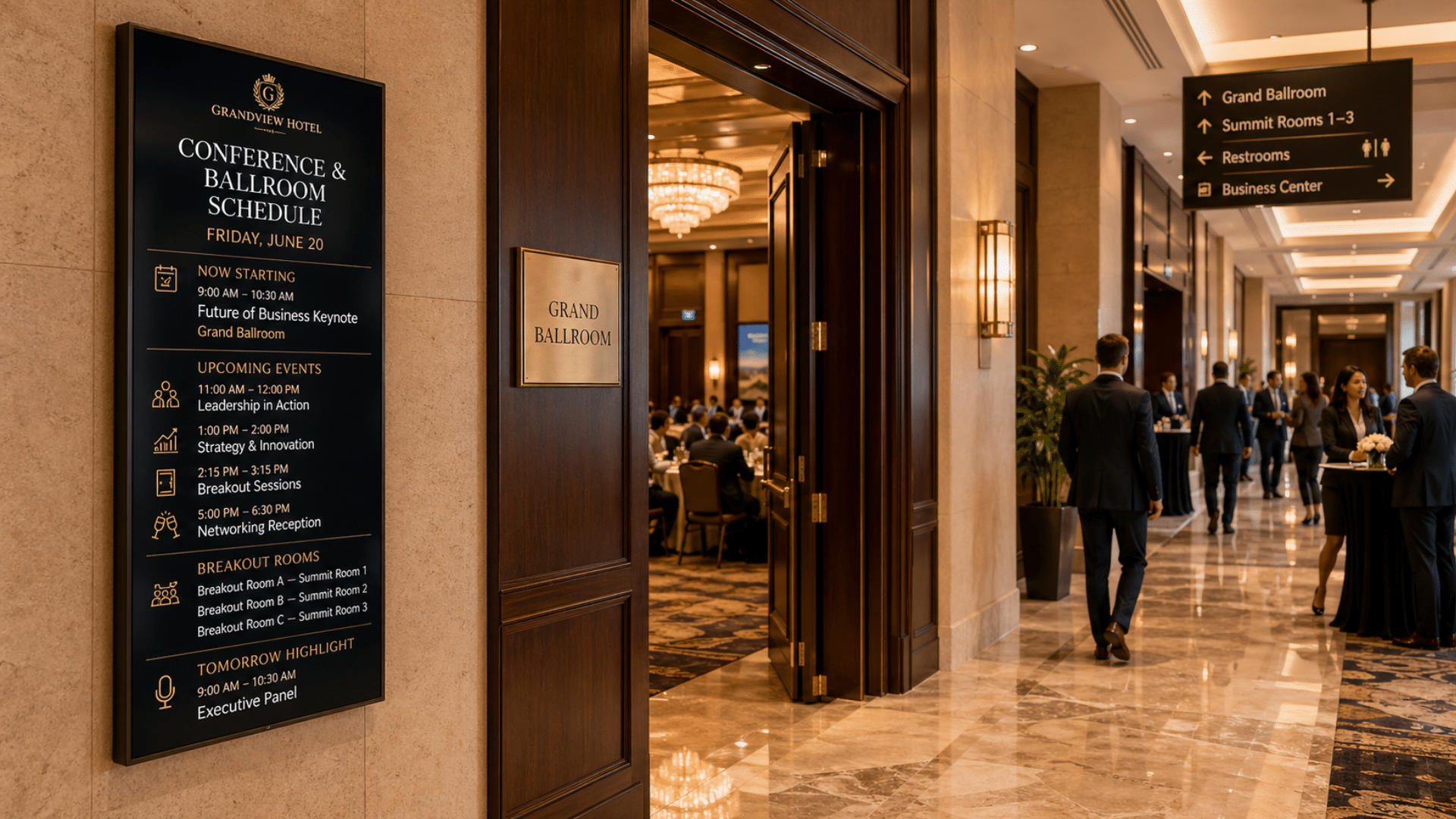 Events and venues digital signage